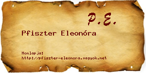 Pfiszter Eleonóra névjegykártya